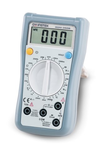 GW Instek GDM-350B - Multímetro digital de mano (pantalla LCD, 3-1/2 dígitos, rango de voltaje AC: 200 V y 250 V)