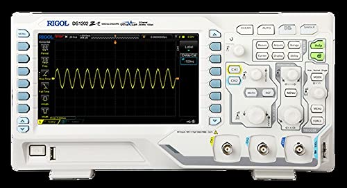 Yuqiyu Rigol DS1102Z-E DS1202Z-E Osciloscopio Digital 2 Canales analógicos 100MHz-200MHz Ancho de Banda 1GSA / S Tasa de muestreo (Color : DS1202Z E)