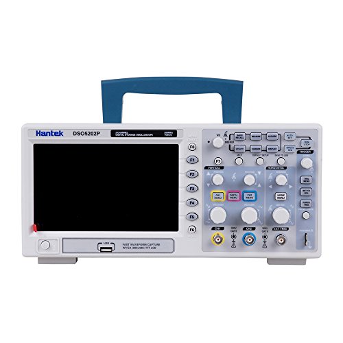 Hantek DSO5202P Osciloscopio digital, 200 MHz, 1Gs, 2CH, pantalla LCD 7 pulgadas, TFT DE