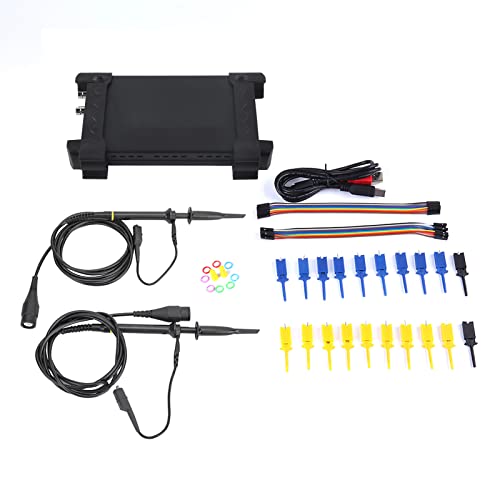 osiloscopio hanket + Hantek 6022BL PC USB Osciloscopio Ancho de Banda 20MHz 48MSa/s 1M Profundidad de Memoria 2 Digital + 16 Logic CH Analizador Lógico