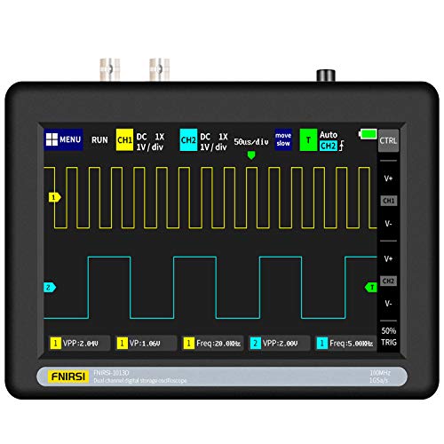 Osciloscopio Digital, Tableta con Pantalla Táctil Osciloscopio 7'2 Canales 100 MHz de ancho de banda 1GSa / s frecuencia de muestreo Batería de litio incorporada