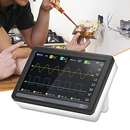 KKTECT Osciloscopio digital con pantalla táctil de 2 canales 1013D 7 pulgadas osciloscopio de almacenamiento digital con ancho de banda de 100 MHz/frecuencia de muestreo de 1GS