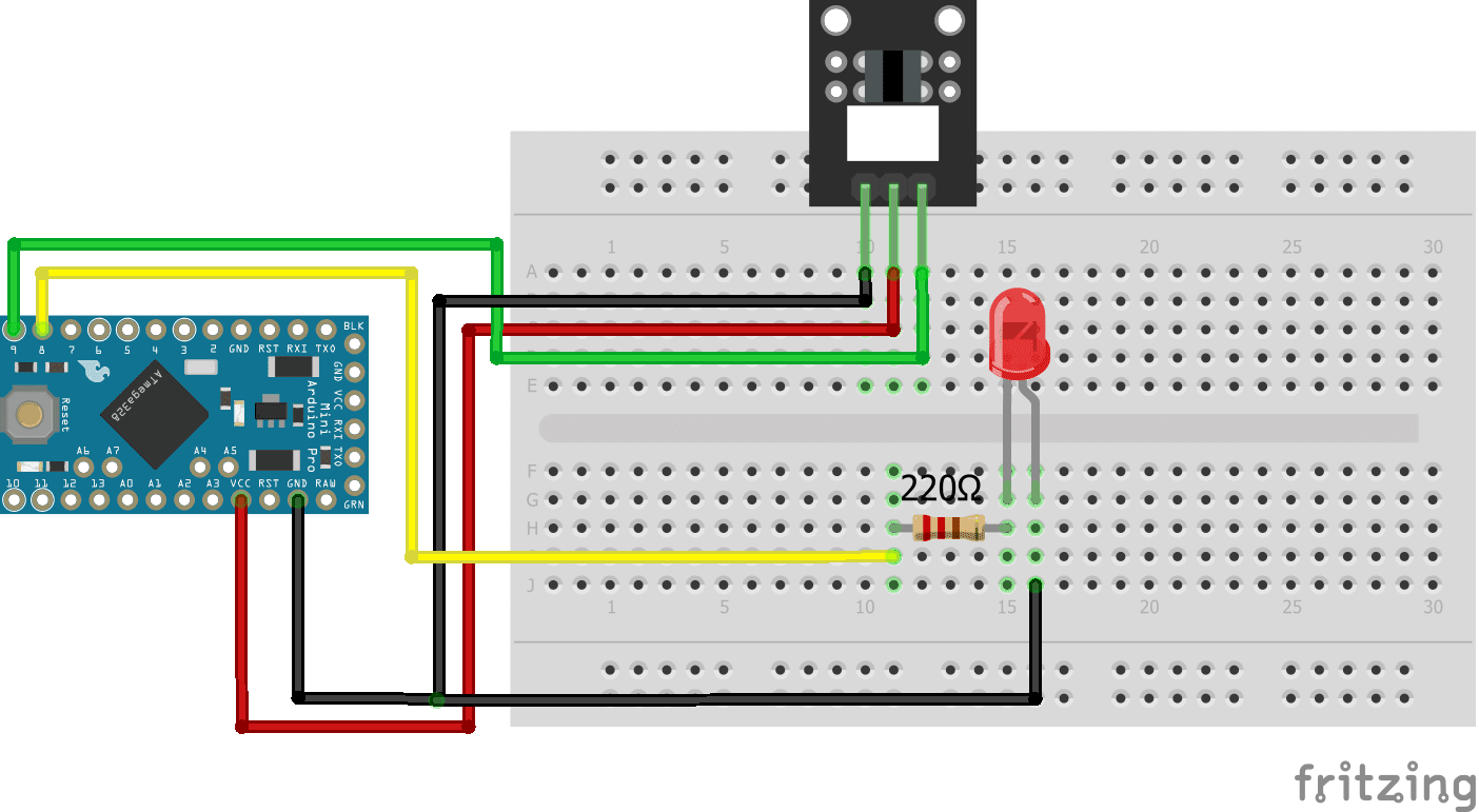 Bloqueo de luz Arduino Pro Mini KY-010