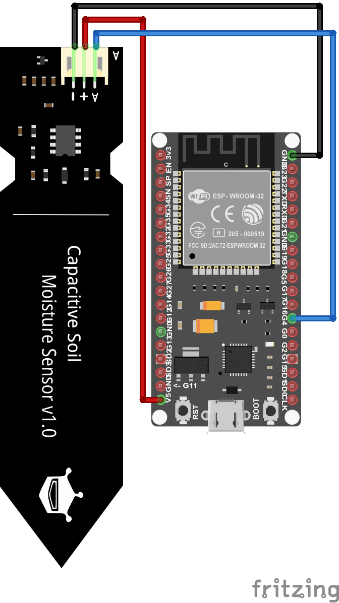 Sensor de humedad del suelo ESP32 NodeMCU