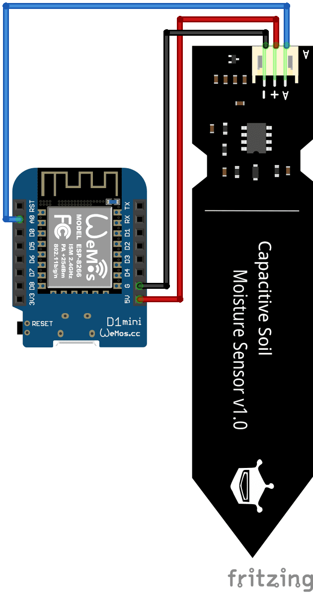 Sensor de humedad del suelo ESP8266 WeMos D1 Mini