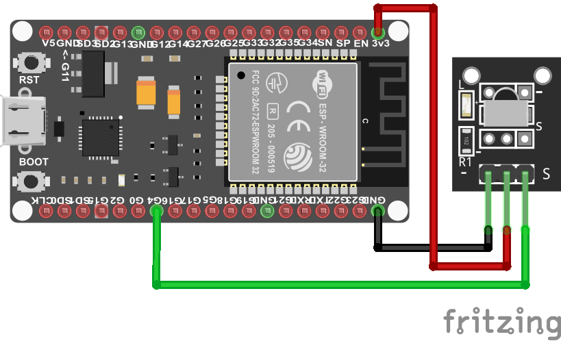 Cableado del sensor de infrarrojos VS1838B ESP32 ESP-WROOM-32